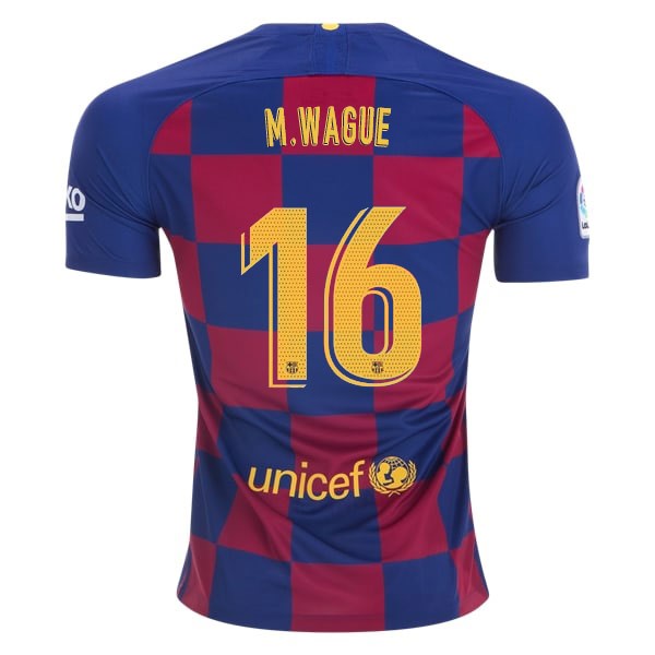 Camiseta Barcelona NO.16 Wague 2ª 2019/20 Amarillo